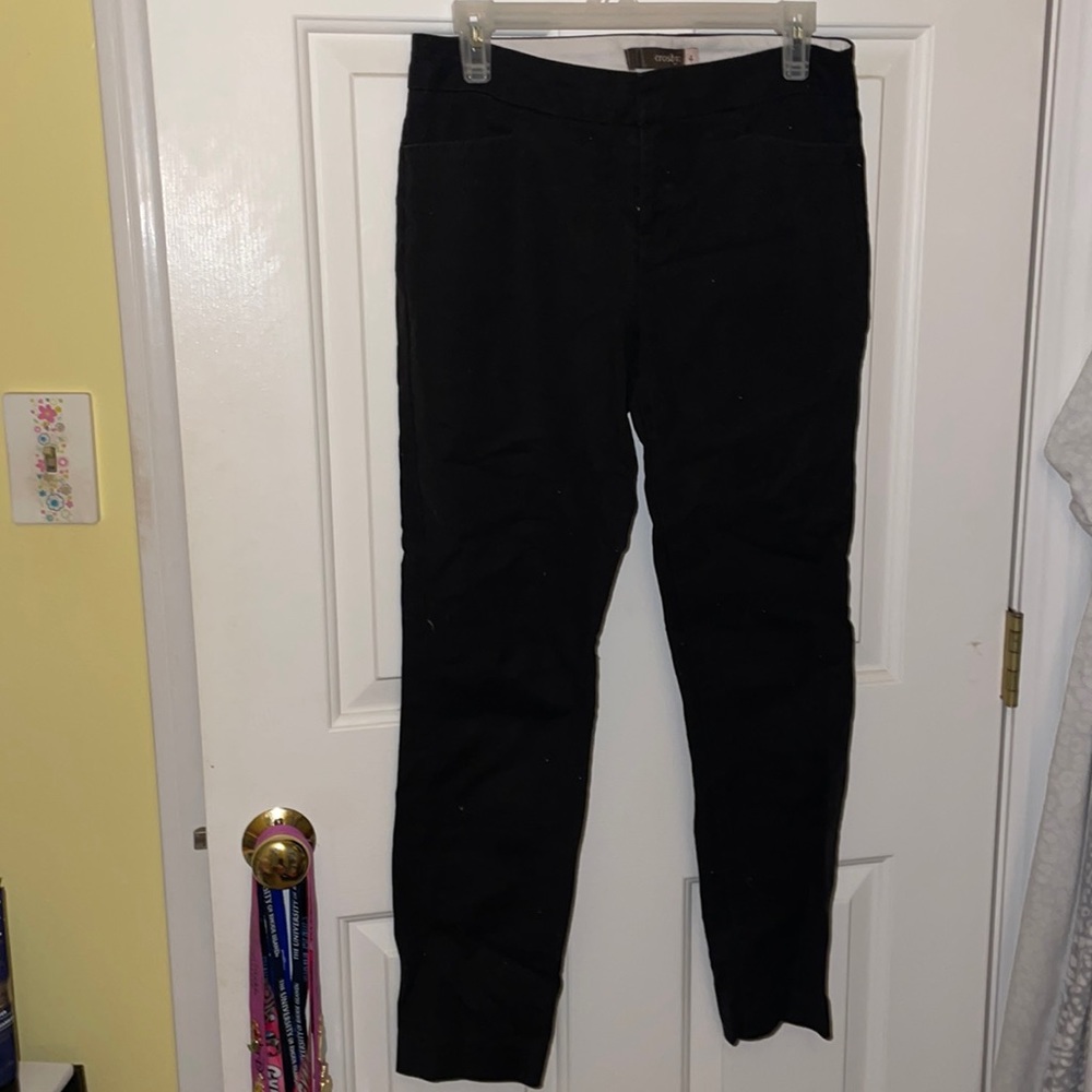 Black Ankle Length Dress Pants